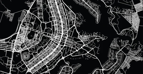 Mapa urbano de Brasilia, Brasil — Archivo Imágenes Vectoriales