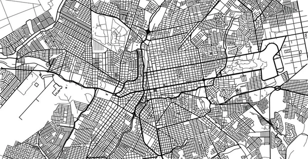 도시 벡터 캄포 그랜드의 도시 지도, 브라질 — 스톡 벡터