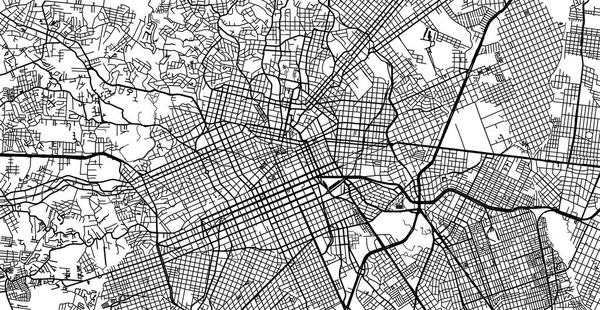 Mapa da cidade de vetores urbanos de Curitiba, Brasil — Vetor de Stock