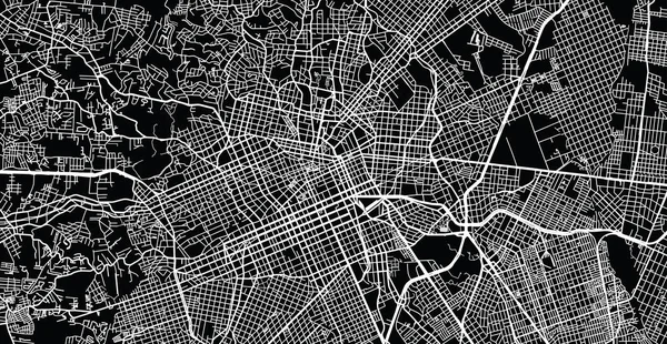 Plattegrond van de stad van de stedelijke vector van Curitiba, Brazilië — Stockvector