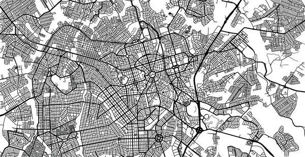 Mapa da cidade de vetores urbanos de Gioania, Brasil — Vetor de Stock