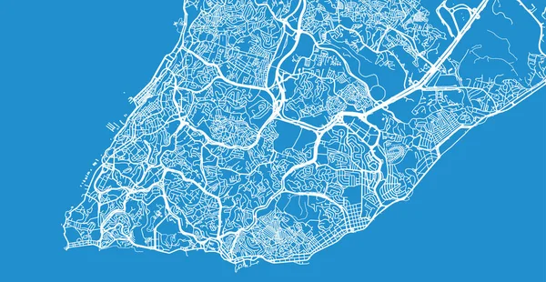 Stadtplan von Salvador, Brasilien — Stockvektor