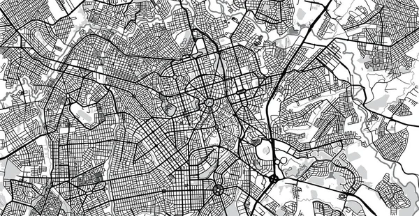 Stadtplan von Gioania, Brasilien — Stockvektor