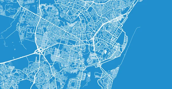 Mapa urbano de Recife, Brasil — Vector de stock