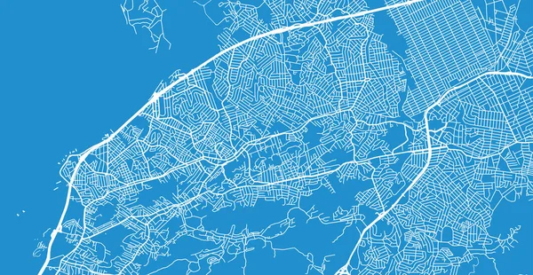 Stadtplan von São Goncalo, Brasilien — Stockvektor