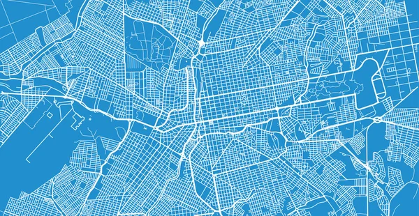 ブラジルカンポグランデ都市ベクトル都市地図 — ストックベクタ