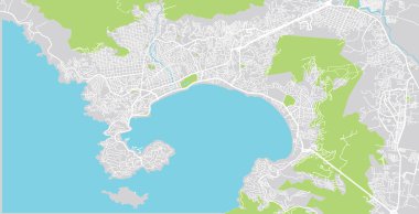 Acapulco, Meksika kentsel vektör şehir haritası