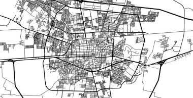Celaya kentsel vektör şehir haritası, Meksika