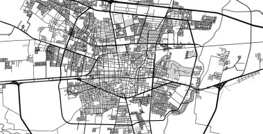 Celaya kentsel vektör şehir haritası, Meksika
