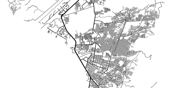 Miejski wektor Mapa miasta Puerto Vallarta, Meksyk — Wektor stockowy