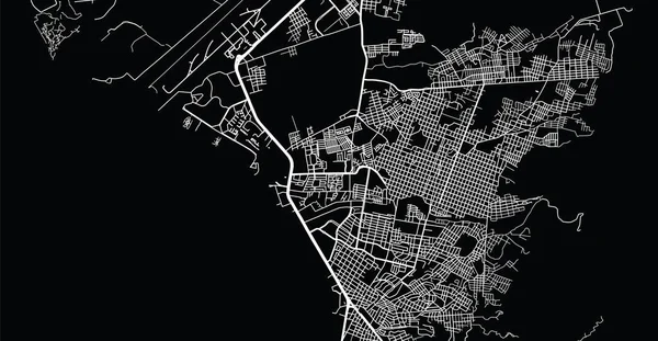 Miejski wektor Mapa miasta Puerto Vallarta, Meksyk — Wektor stockowy