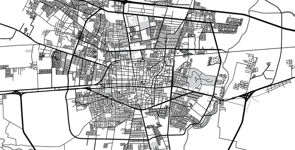 墨西哥塞拉亚城市矢量城市地图 — 图库矢量图片