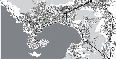 Acapulco, Meksika kentsel vektör şehir haritası