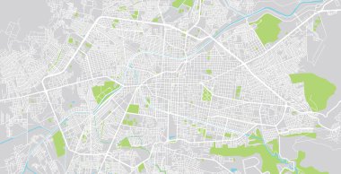 Morelia, Meksika kentsel vektör şehir haritası