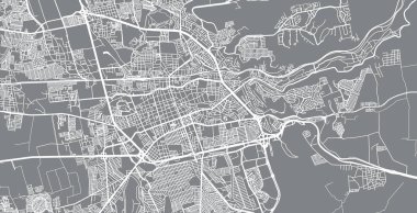 Santiago de queretaro kentsel vektör şehir haritası, Meksika