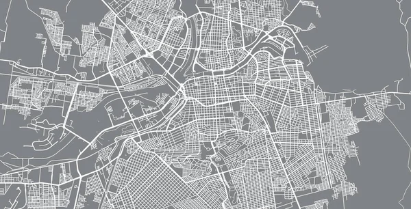 Mapa urbano de Caliacán, México — Vector de stock