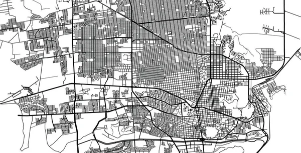 Mapa urbano de Hermosilla, México — Archivo Imágenes Vectoriales