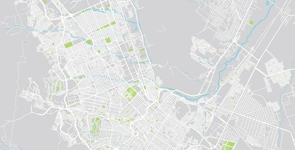 Mapa da cidade de vetores urbanos de Chihuahua, México — Vetor de Stock