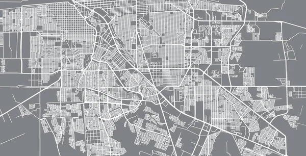 Mapa urbano de Mexicali, México — Vector de stock