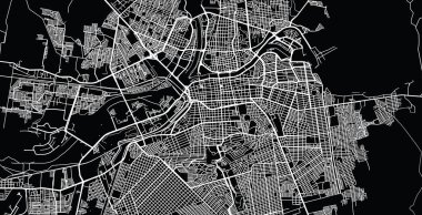 Caliacan kentsel vektör şehir haritası, Meksika