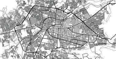 Morelia, Meksika kentsel vektör şehir haritası