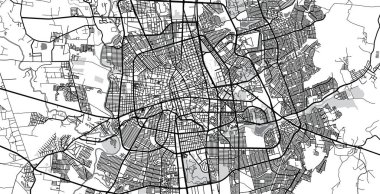 Aguascalientes kentsel vektör şehir haritası, Meksika