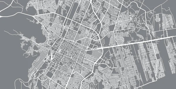 Mapa urbano de Saltillo, México — Vector de stock