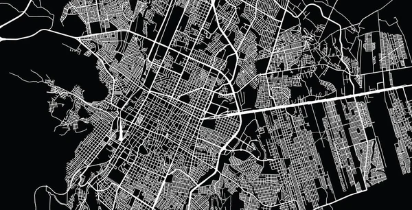 Виртуальная карта - Сальтильо, Мексика - текущая карта города — стоковый вектор