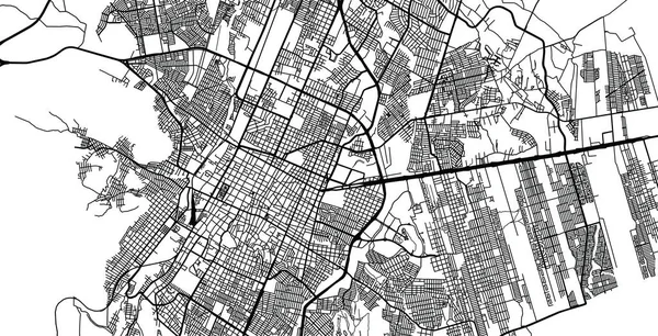 Urban vector city map of Saltillo, Mexico — Stock Vector