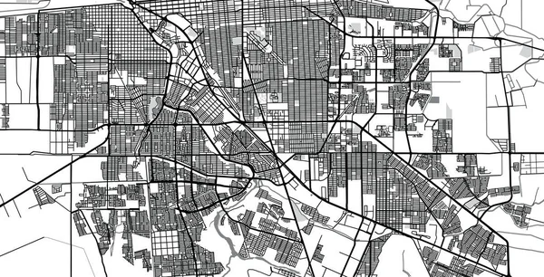 Miejski wektor Mapa miasta Mexicali, Meksyk — Wektor stockowy