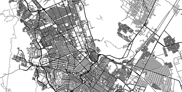 Mapa da cidade de vetores urbanos de Chihuahua, México —  Vetores de Stock