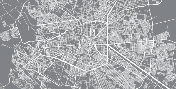 Mapa da cidade de vetores urbanos de San Luis Potosi, México — Vetor de Stock