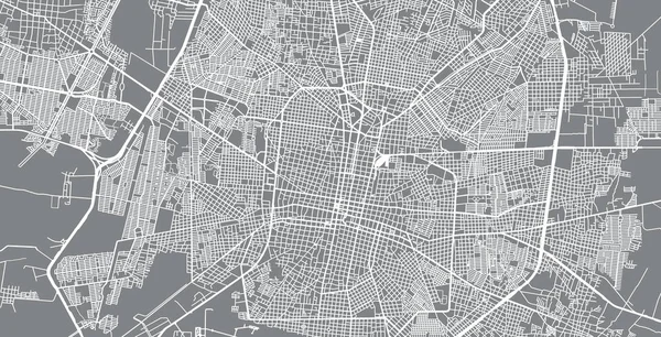 梅里达城市矢量城市地图， 墨西哥 — 图库矢量图片