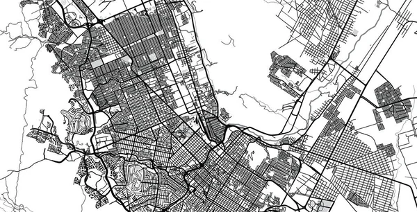 Chihuahua, Meksika kentsel vektör şehir haritası — Stok Vektör