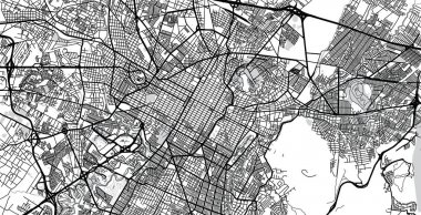 Puebla, Meksika kentsel vektör şehir haritası