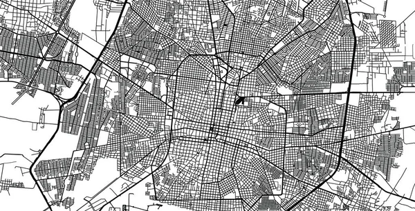 Městská Vektorová mapa Merida, Mexiko — Stockový vektor