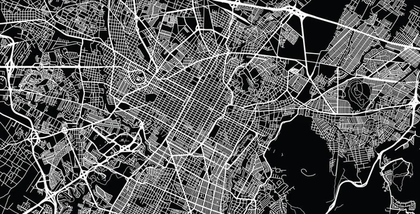 Puebla, Meksika kentsel vektör şehir haritası