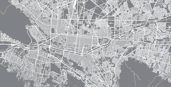 墨西哥蒙特雷城市矢量城市地图 — 图库矢量图片