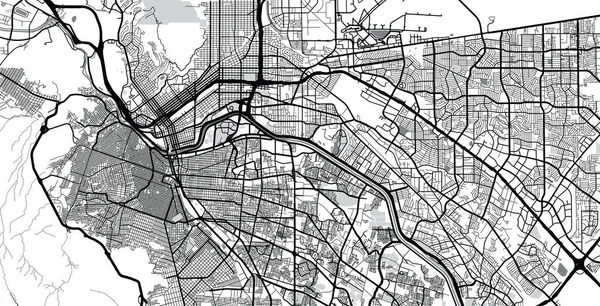 Juarez, Meksika kentsel vektör şehir haritası — Stok Vektör