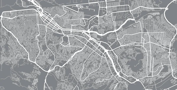 План города, Тихуана, Мексика - текущая карта города — стоковый вектор