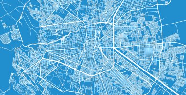 Urban vector city map of San Luis Potosi, Mexico clipart