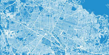 Guadalajara kentsel vektör şehir haritası, Meksika