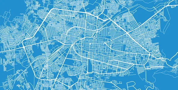 Mapa da cidade de vetores urbanos de Morelia, México — Vetor de Stock