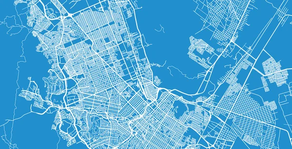 Mapa da cidade de vetores urbanos de Chihuahua, México — Vetor de Stock