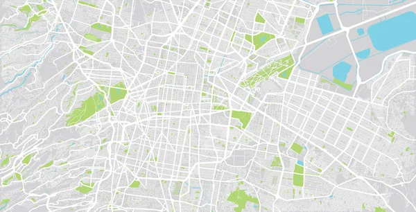 Mexico City, Meksika şehir haritası — Stok Vektör