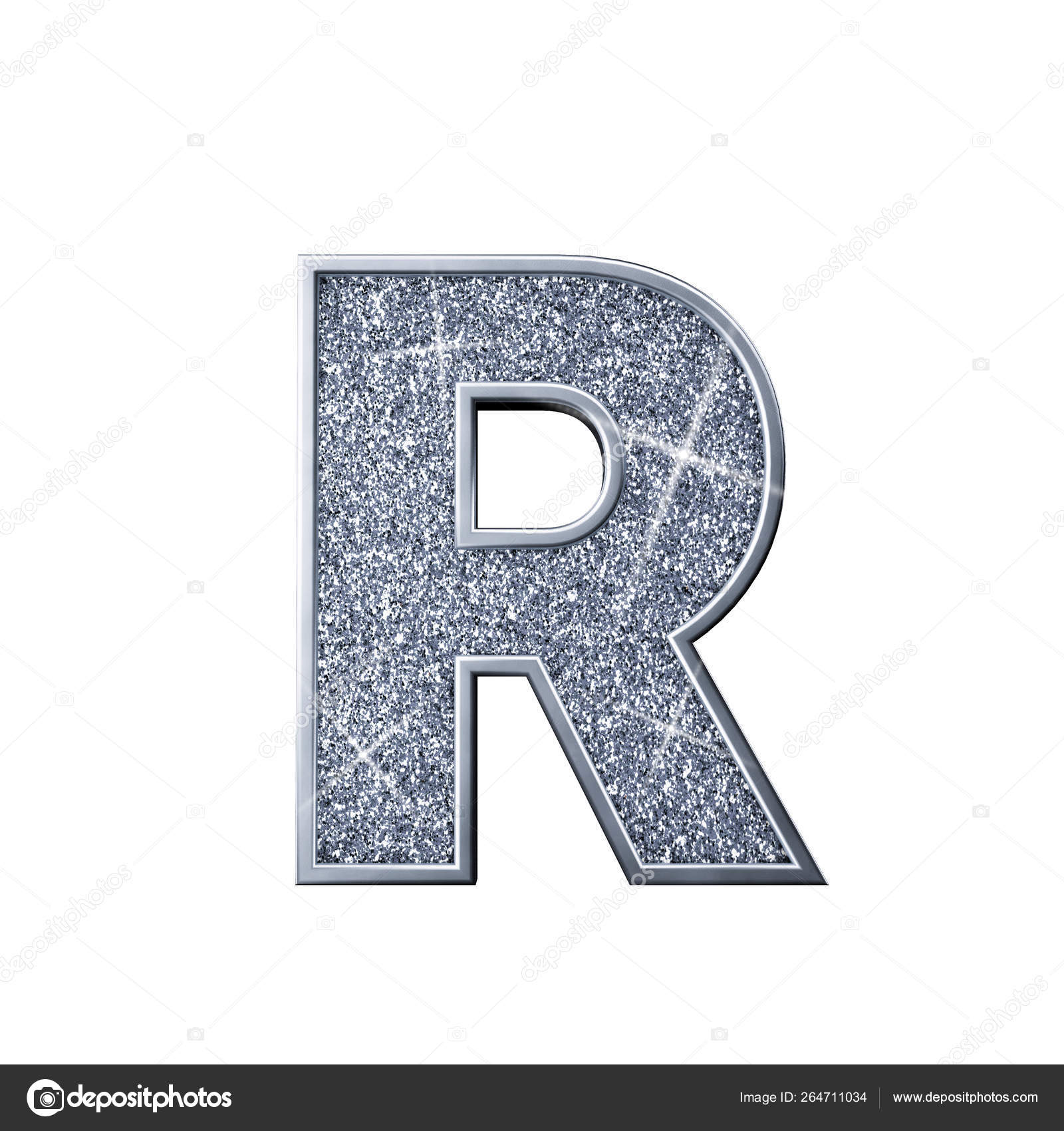 The Letter R In Glitter