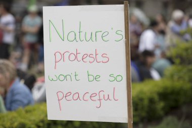 Doğa protestoları bu kadar barışçıl iklim değişikliği protesto afiş olmak olmaz