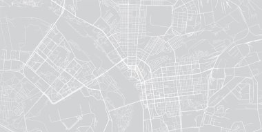 Omsk kentsel vektör şehir haritası, Rusya