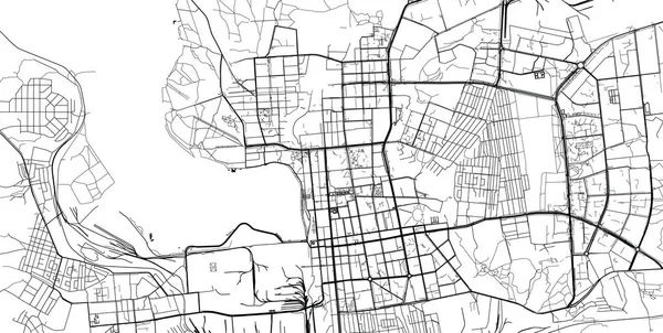 Vecteur urbain carte de ville de izhevsk, Russie — Image vectorielle