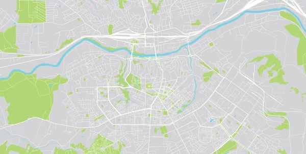 俄罗斯斯摩棱斯克城市矢量城市地图 — 图库矢量图片
